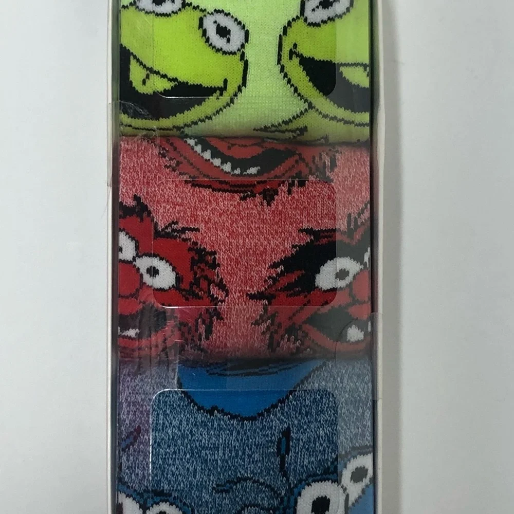 THE MUPPETS 3 Pair Crew Socks 8-12 NEW